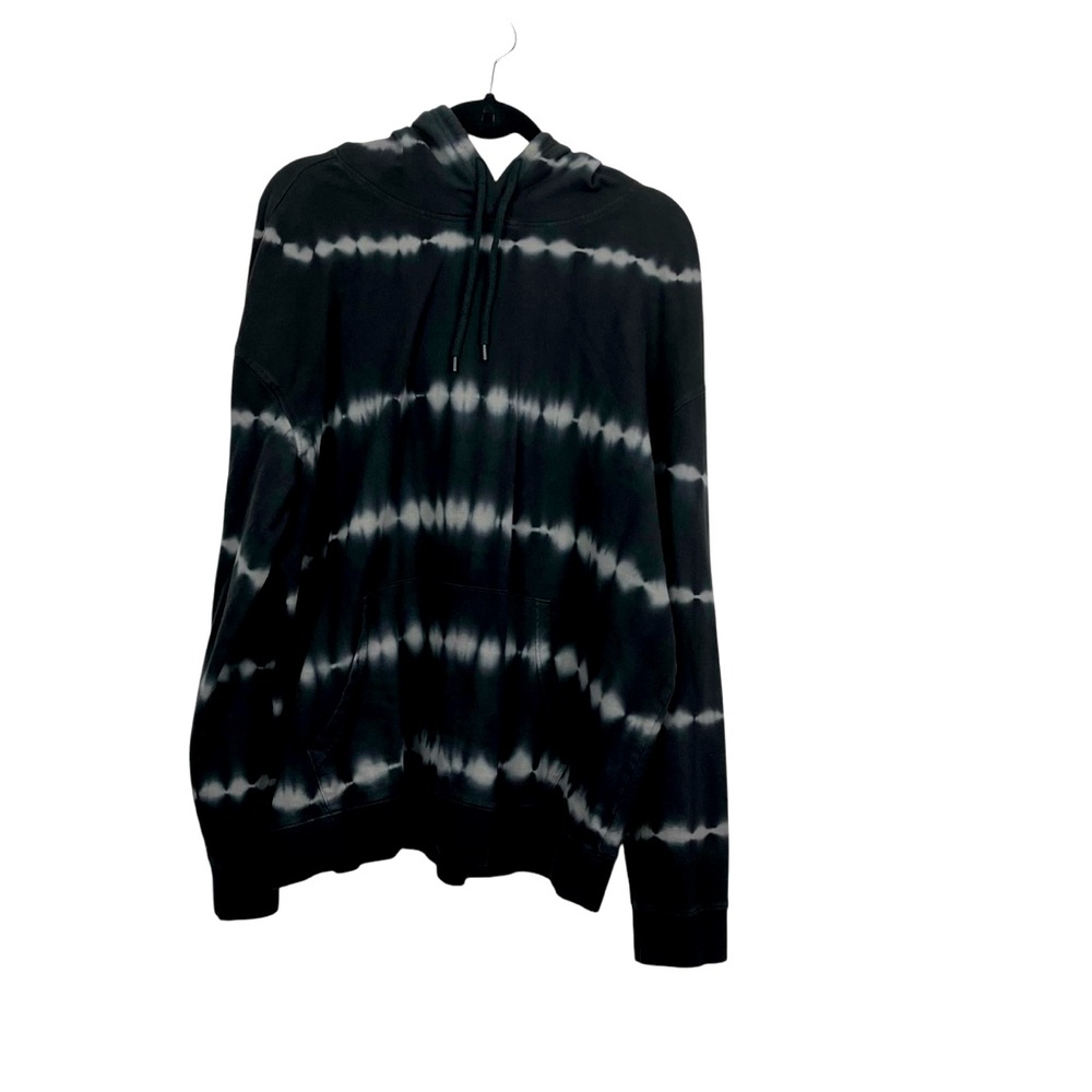 Original Use XXL Men Hoodie Tie Dye Black Grey Gray Long Sleeves 100% Cotton